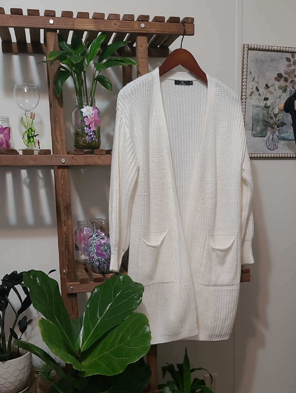 Bright White Sweater Cardigan